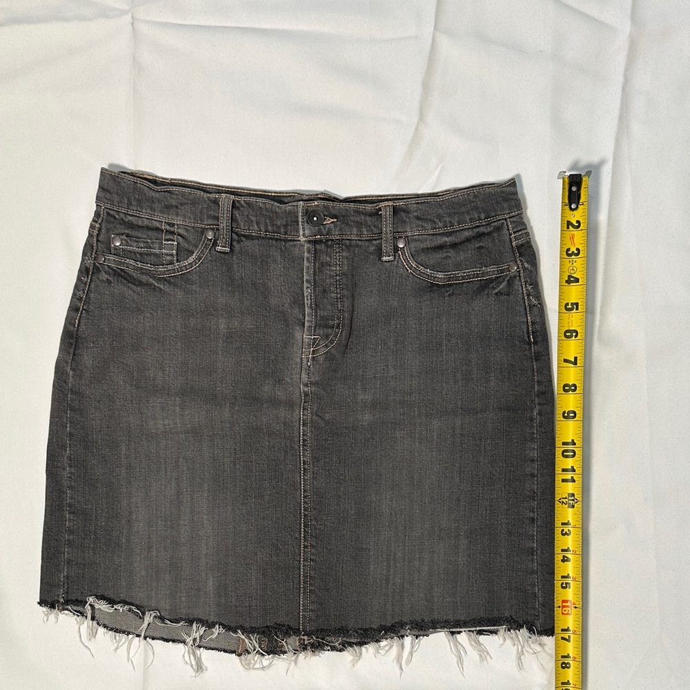 Mossimo Denim Frayed Hem Skirt - Picture 7 of 8